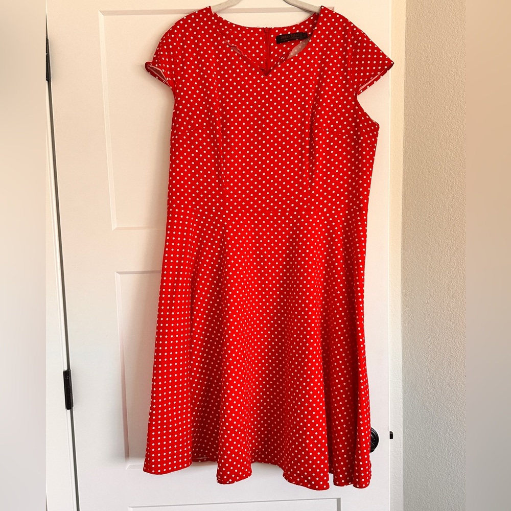 Vintage Red Polka Dot  Dress